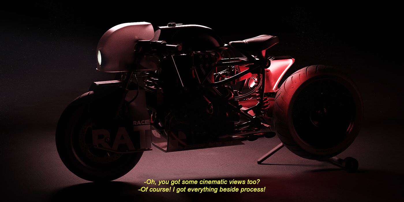 Vehicle 3D Render visualization motorcycle transportation industrial design  concept Motorsport Racing