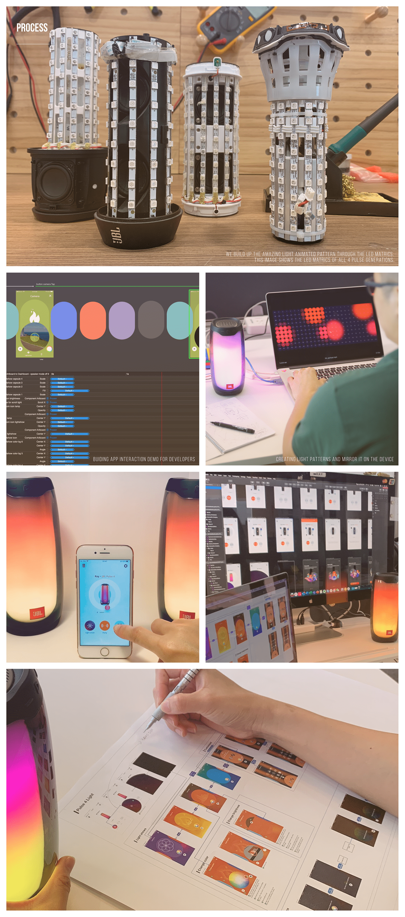 app color Interface jbl light pulse speaker