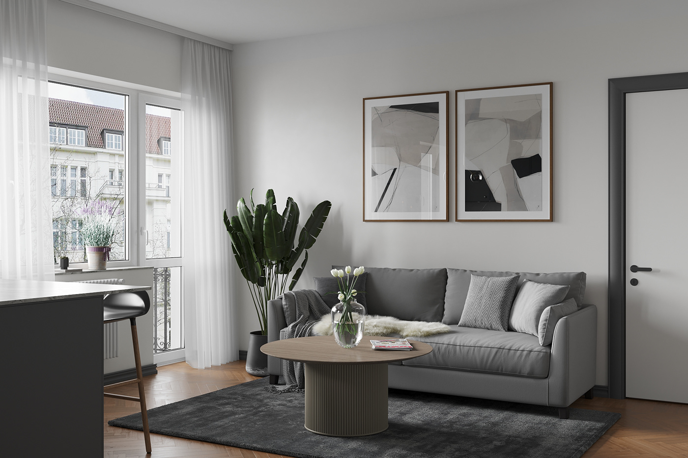 kitchen Interior design visualization interior design  skandinavian 3ds max Render corona interiordesign