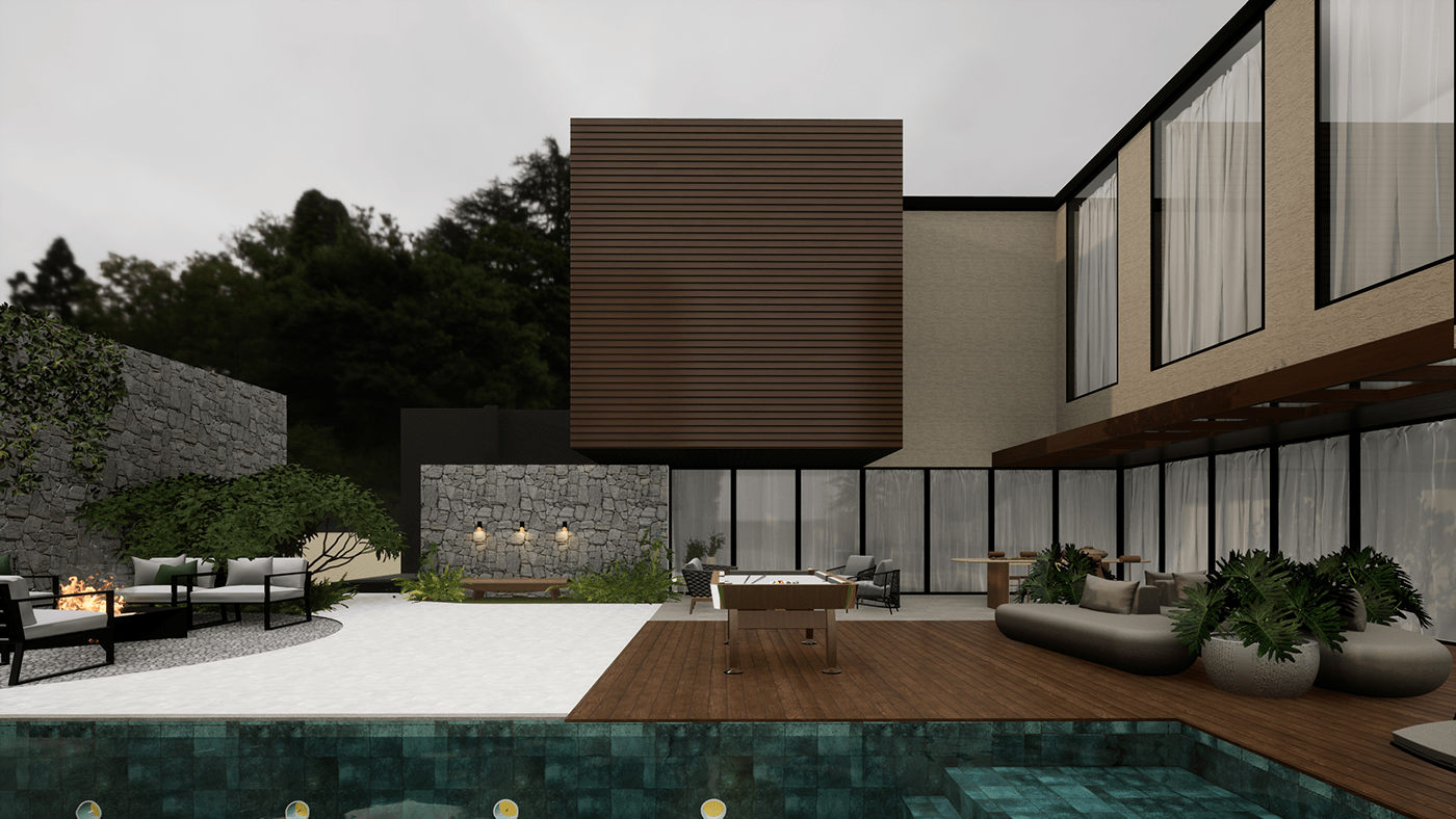 3D architecture ARQUITETURA exterior gardening landscaping Outdoor paisagismo Render visualization