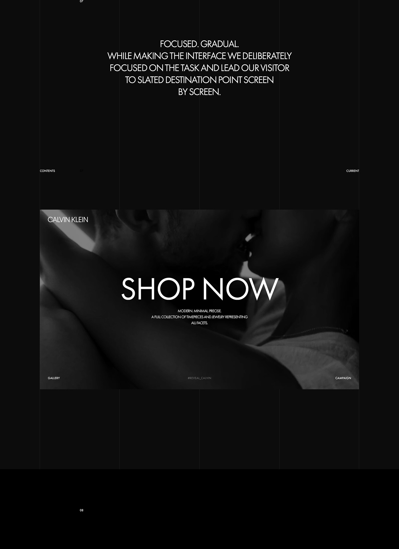 Web Website store fullscreen mobile promo Fashion  minimal shop