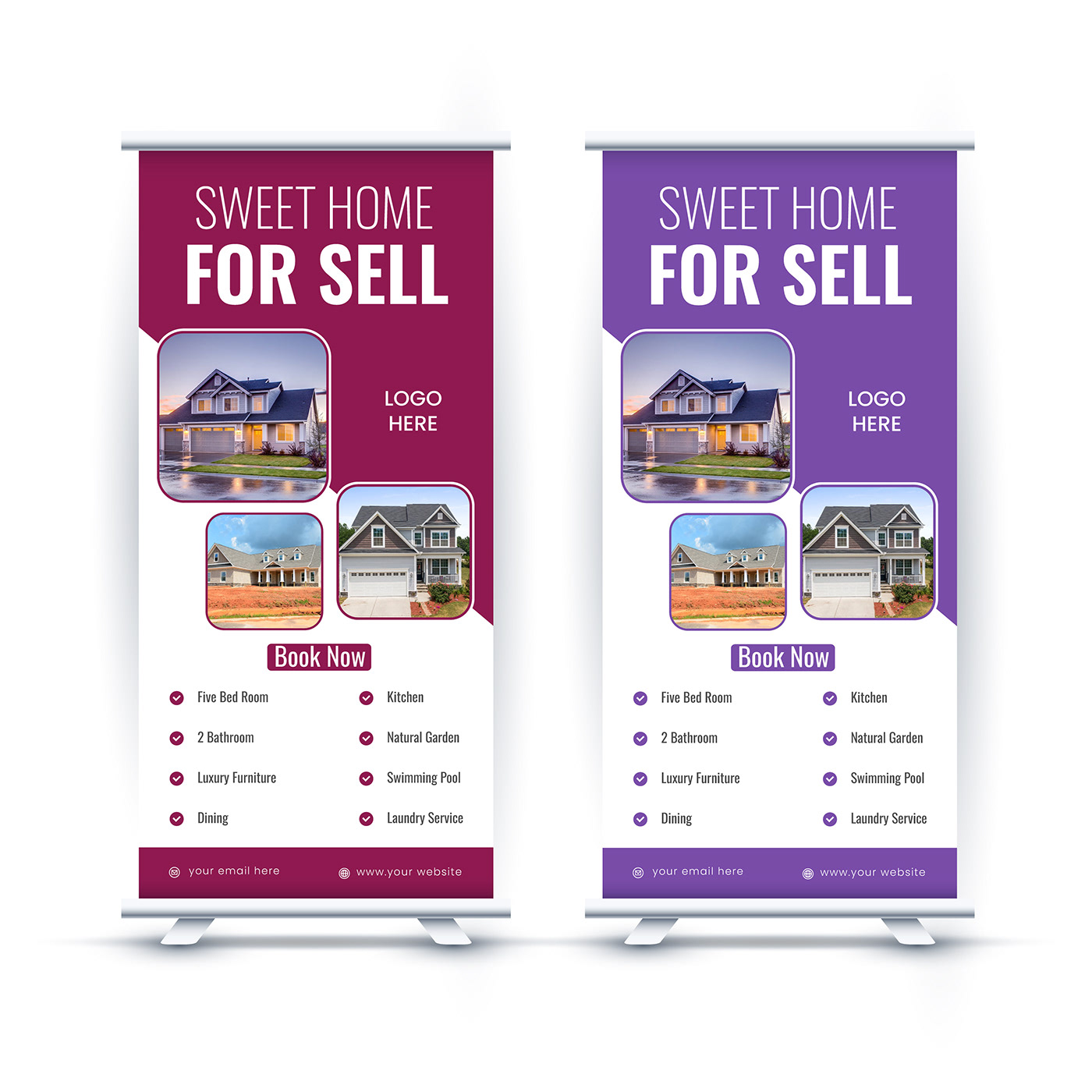banner Rullup rull up banner poshprint posh print real estate corporate company offer pollup