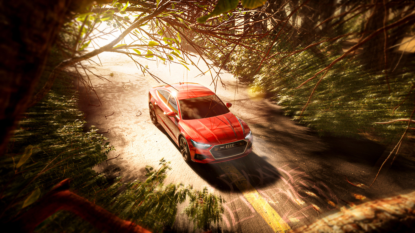 automotive   ads Advertising  car visualization 3D CGI art direction  Unreal Engine vfx
