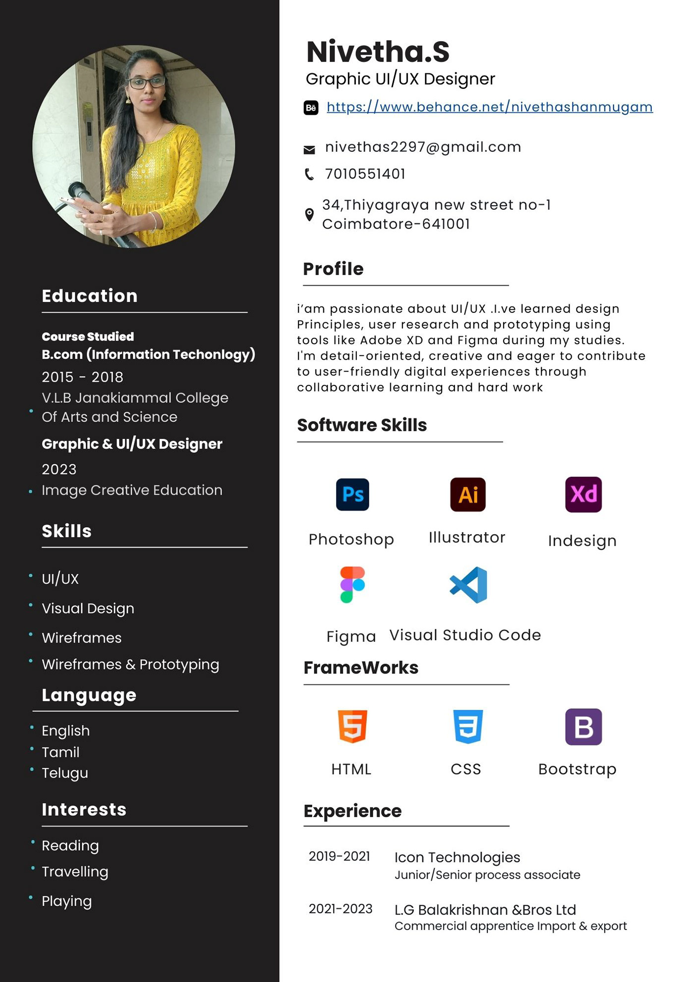 resume design Resume template biography bio template design