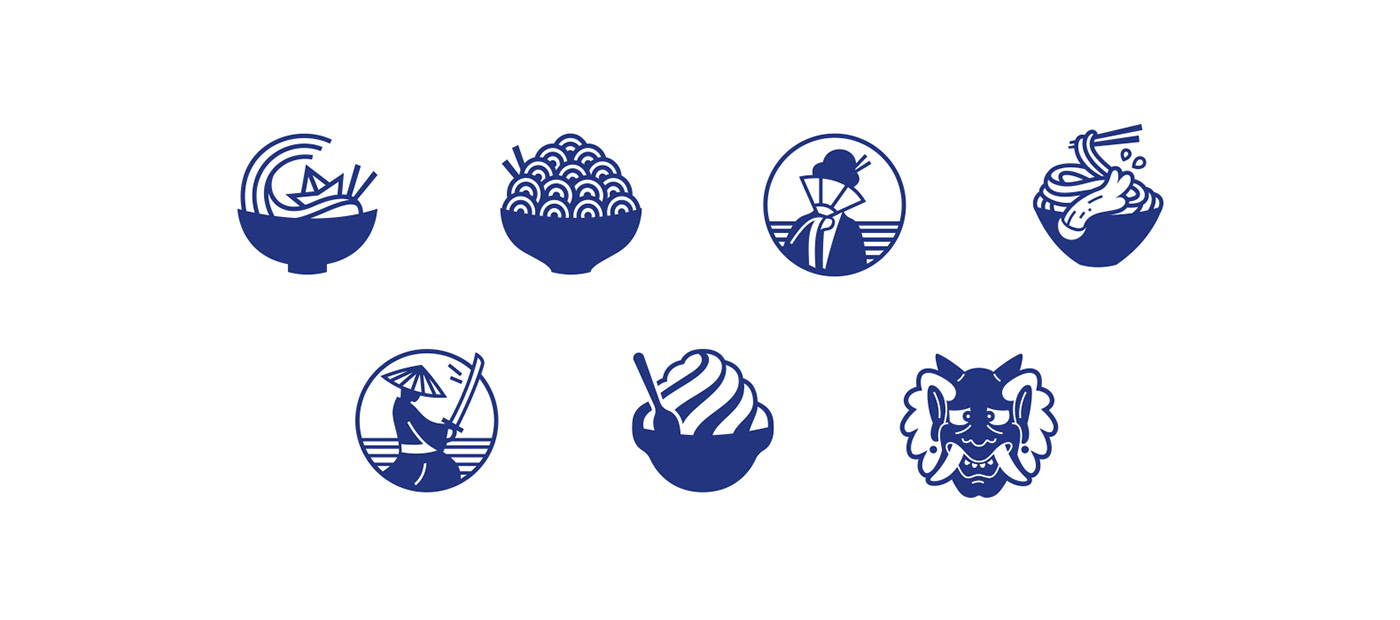 ramen gogo japan japanese fujiyama traditional stamps hieroglyphs