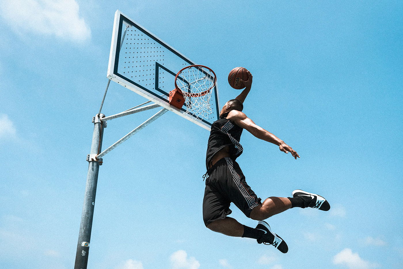 basketball sports venice beach athlete slam dunk dribble 361º portrait jump action