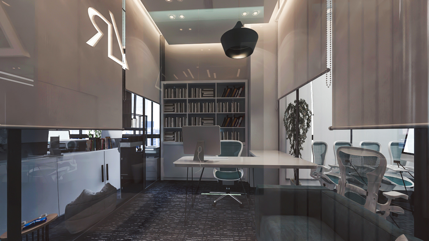 3dsmax architecture coronarenderer design green Interior Office Render visual vray