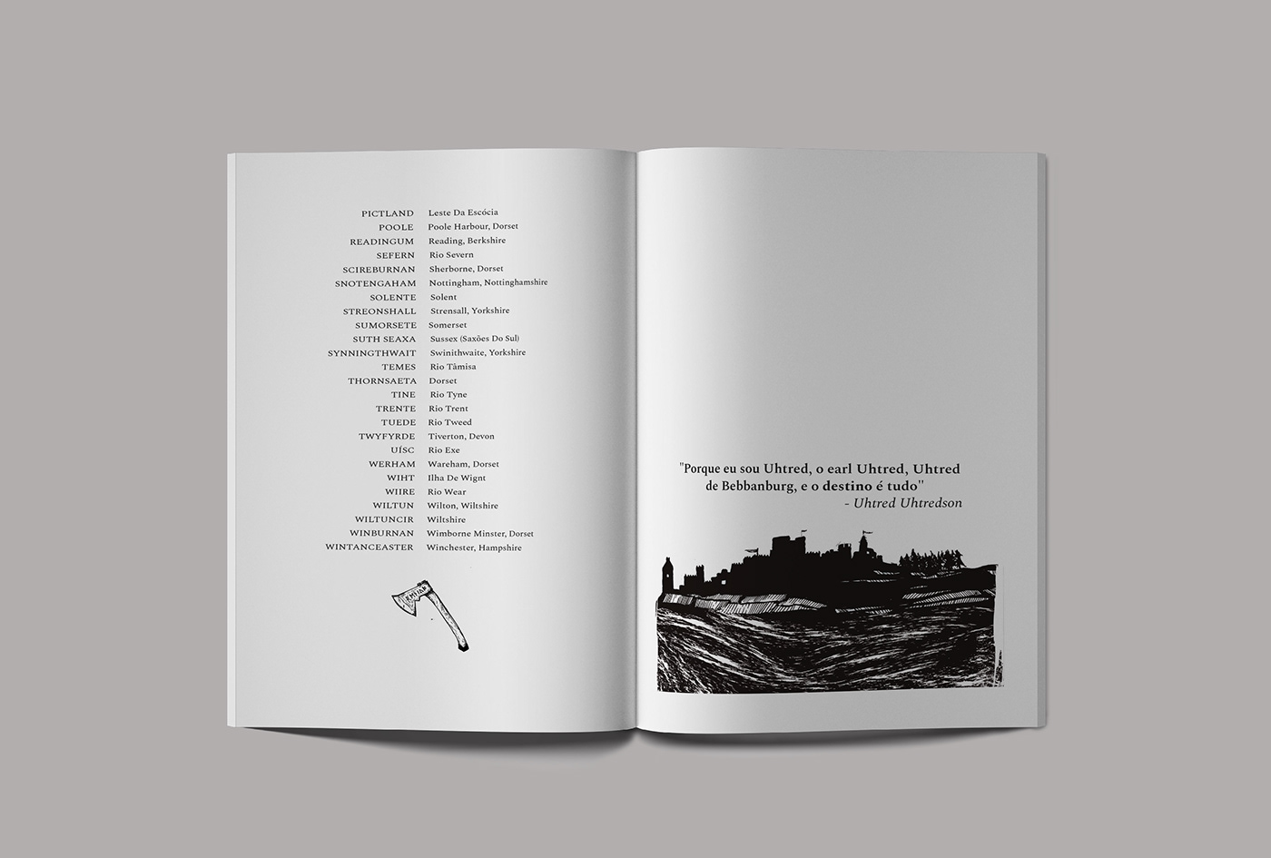 Ilustração Livro book editorial grafico design projeto grid nordic o último reino