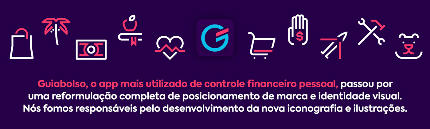 iconography Minimalism Interface finance app financialeducation guiabolso RUFUS ILLUSTRATION 