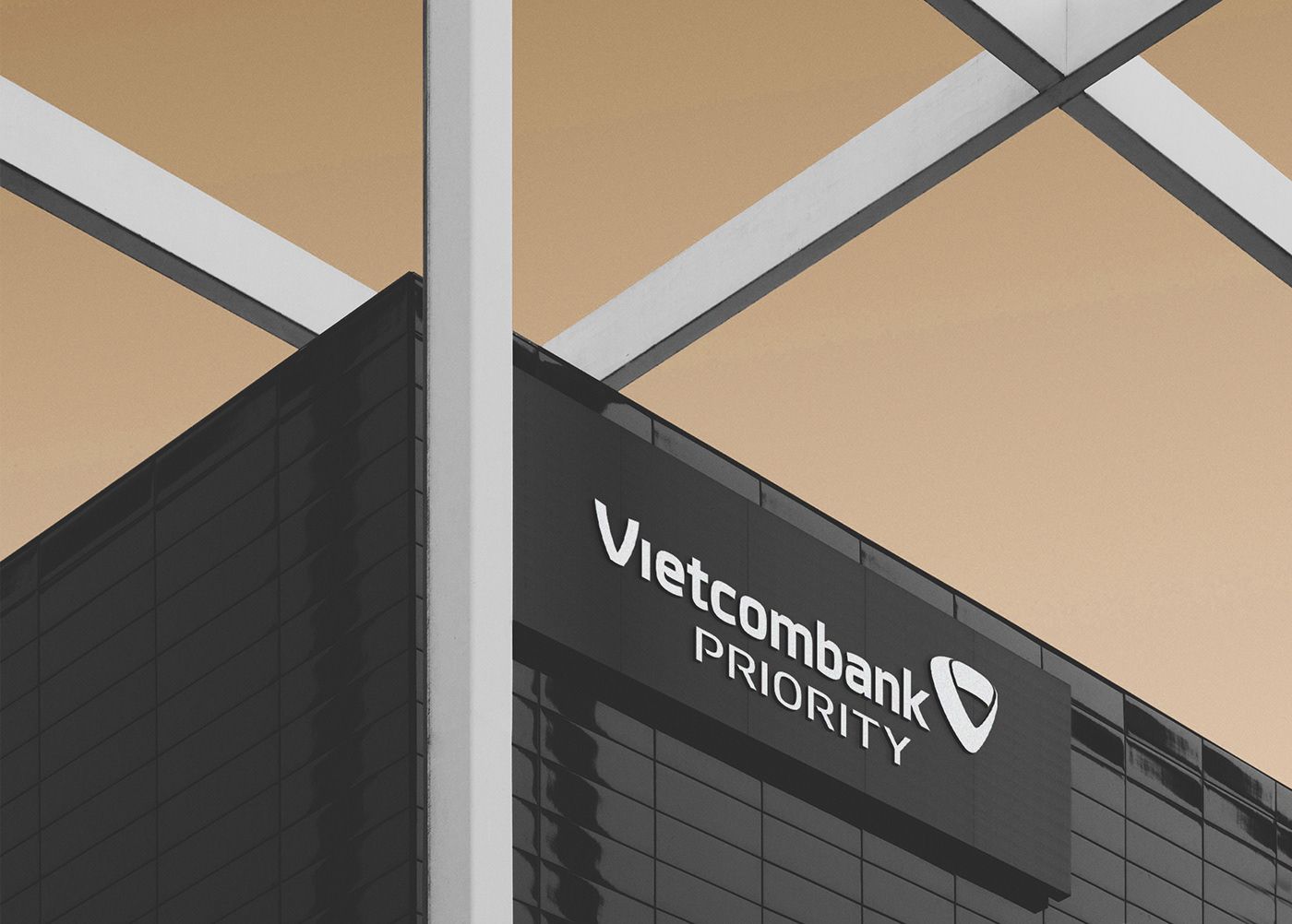 branding  Vietcombank Interior Packaging creditcard logo