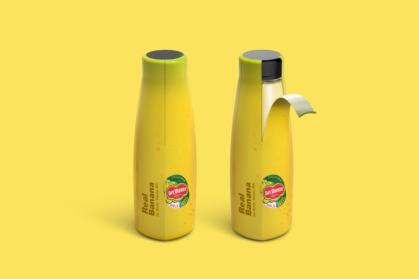 banana milk Real bottle