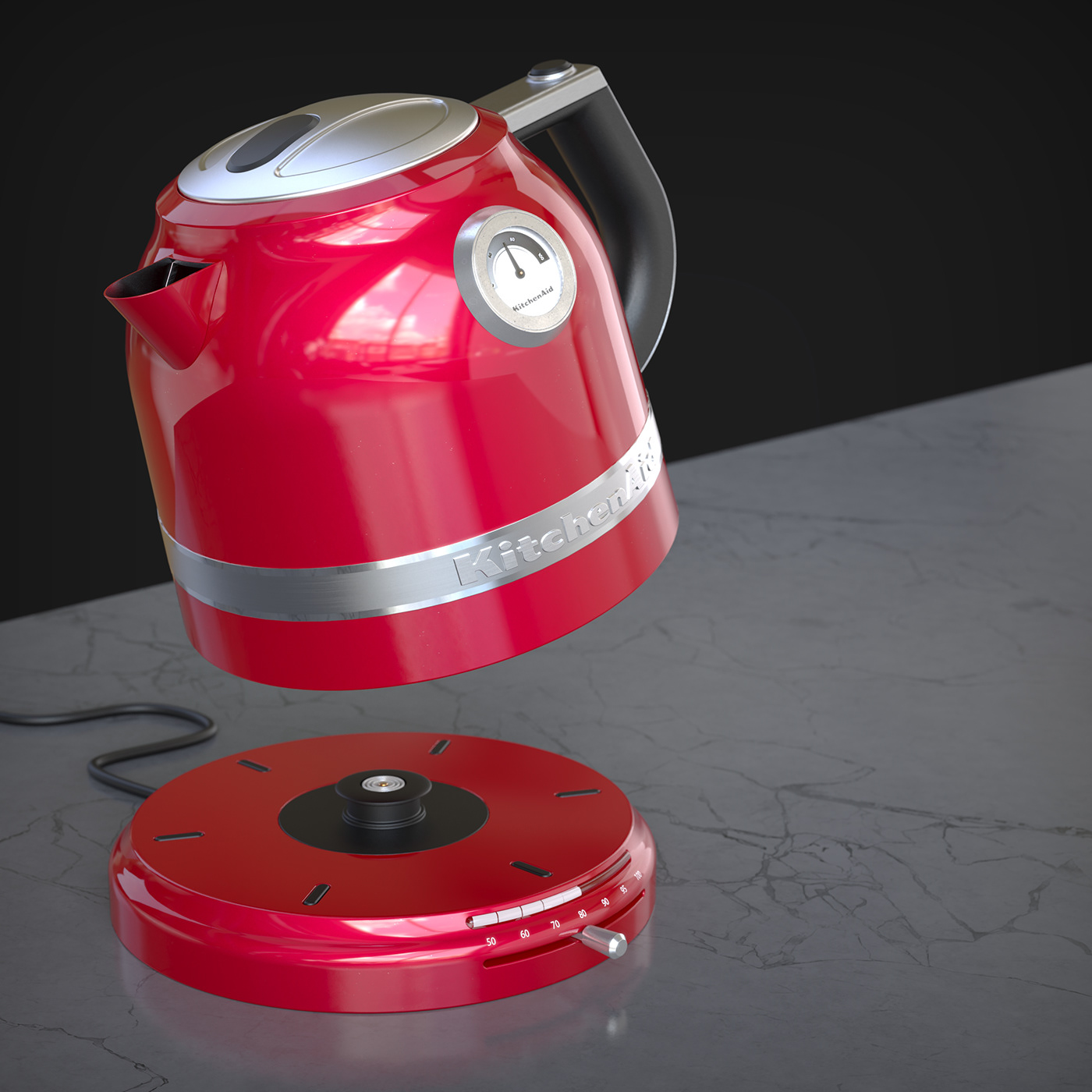 3D graphic industrial kettle keyshot marketing   model photoshop product Solidworks