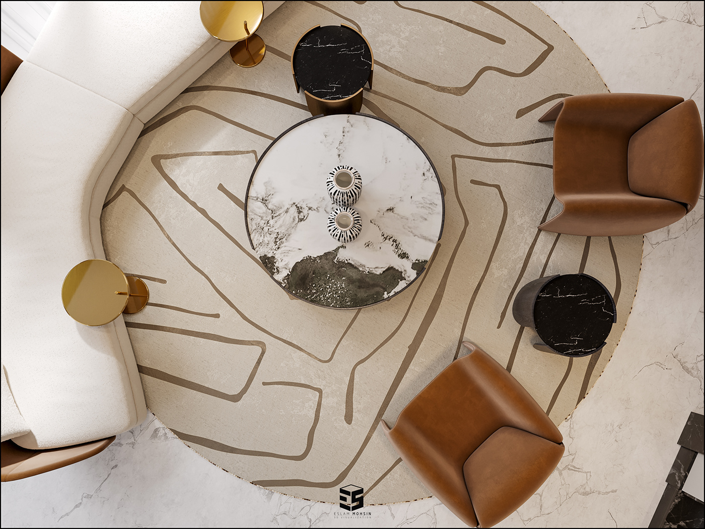 living area interior design  architecture Render visualization 3D modern 3ds max corona archviz