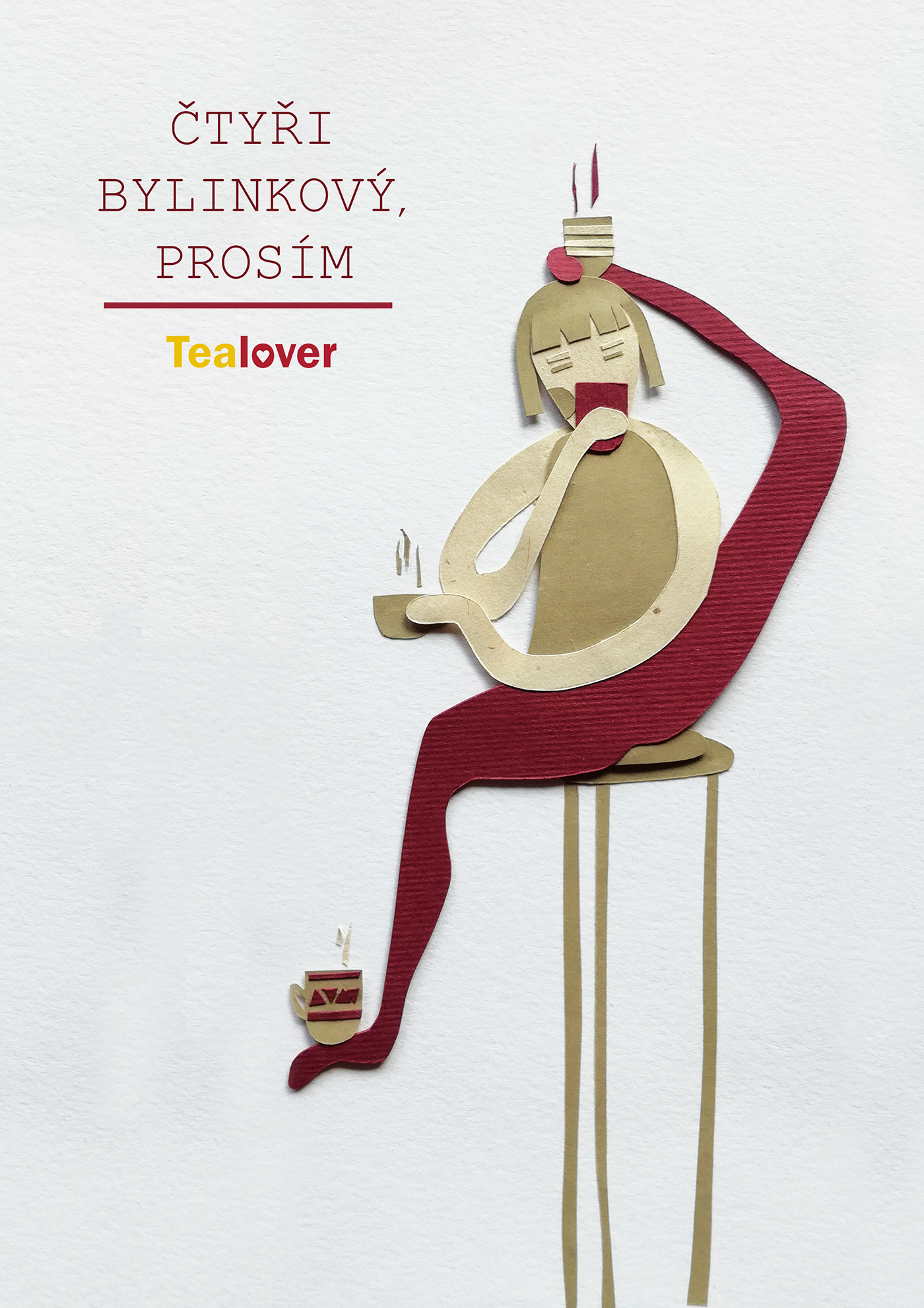 ILLUSTRATION  graphic design  tea tealover lover woman herb tea