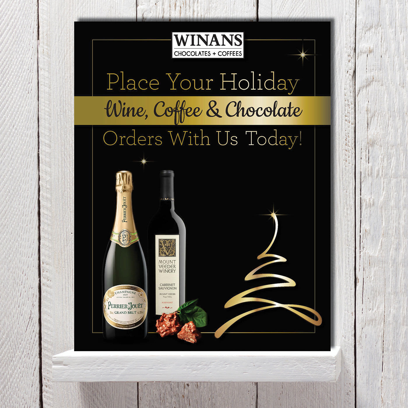 Alcohol advertising alcohol industry  black and gold design Holiday Poster menu design Poster Design wine wine design wine menu wine poster