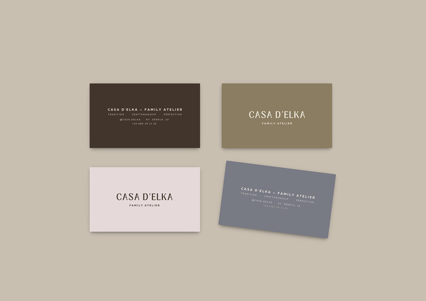 minimalistic double sided business cards