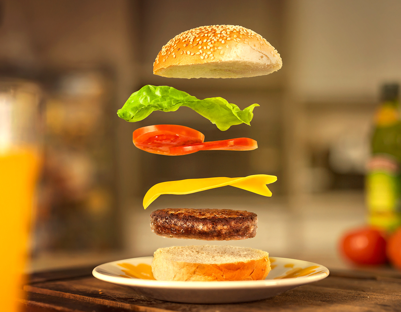 hamburger image enginereeng retouch Photography  Food 