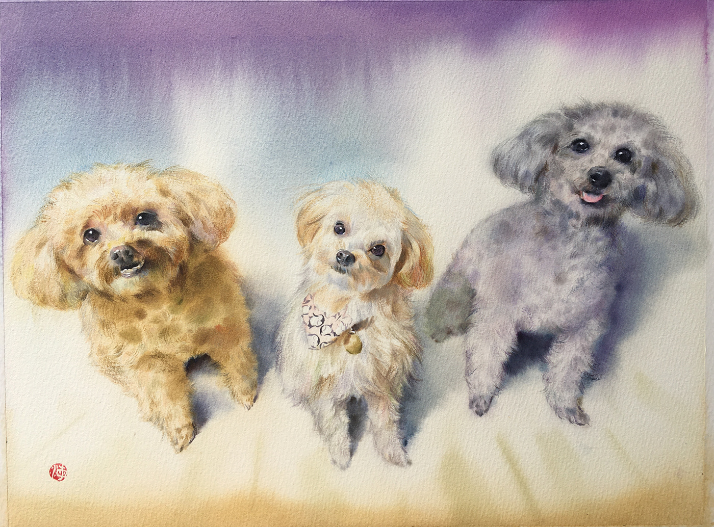 cuties dog Pet animal watercolor watercolors watercolour watercolor painting Drawing  painting  