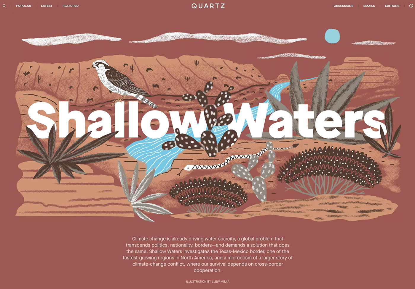 editorial ILLUSTRATION  animals Ecology water texture Drawing  Nature article mexico