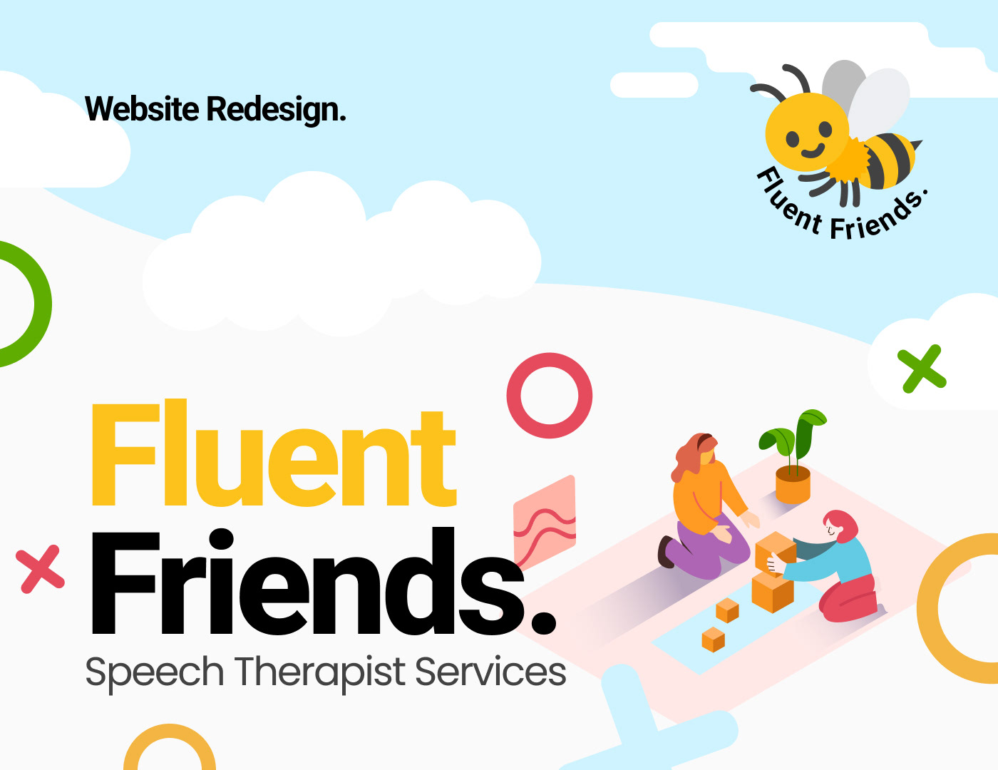 children redesign kindergarten landing page Web Design  speech speech therapy kids friends fluent friends