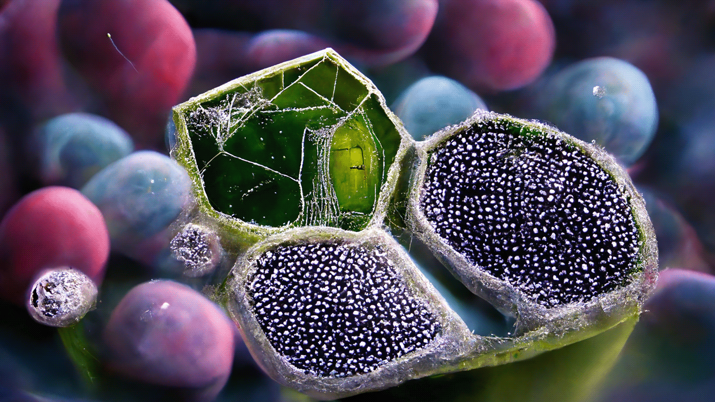 abstract ai biology cells Digital Art  science scientific illustration
