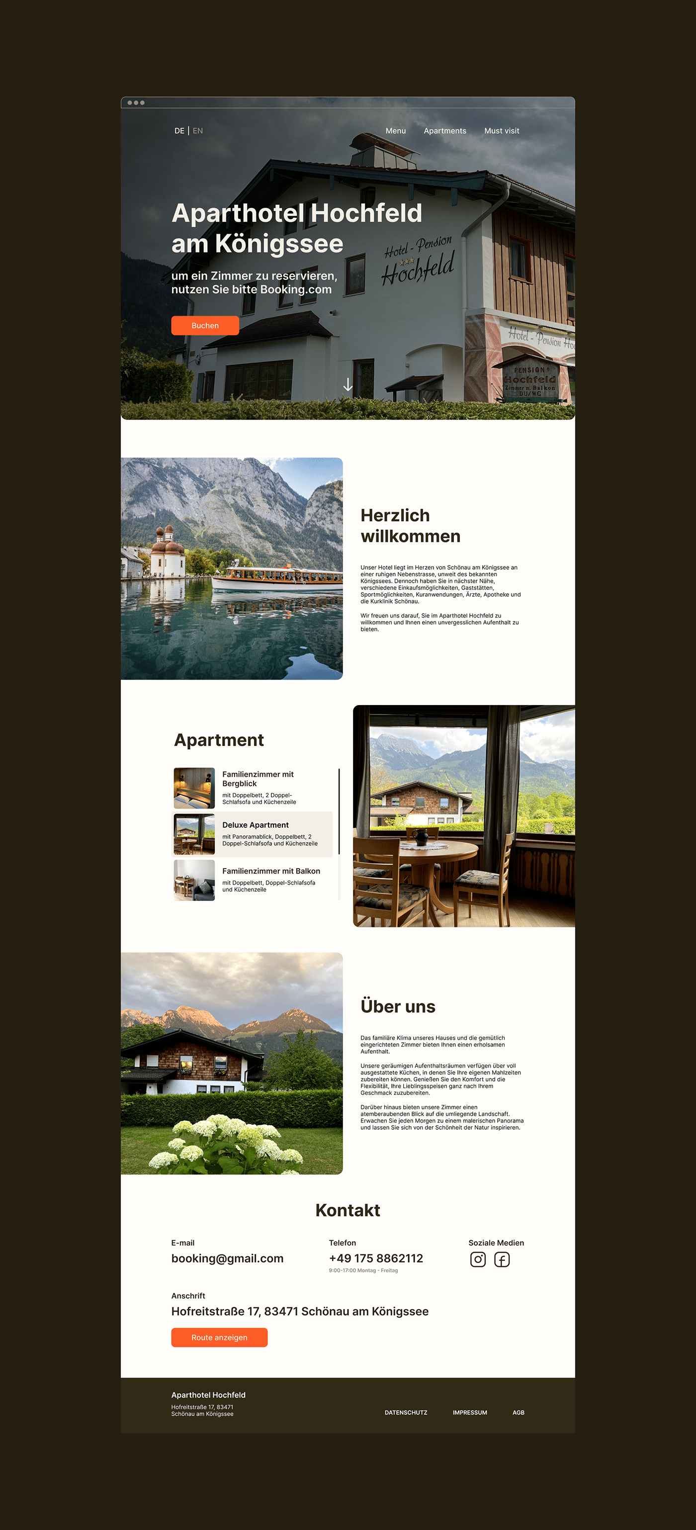 hotel Web Design  Website ui design ux/ui mountains Nature Website Design Figma Adaptive