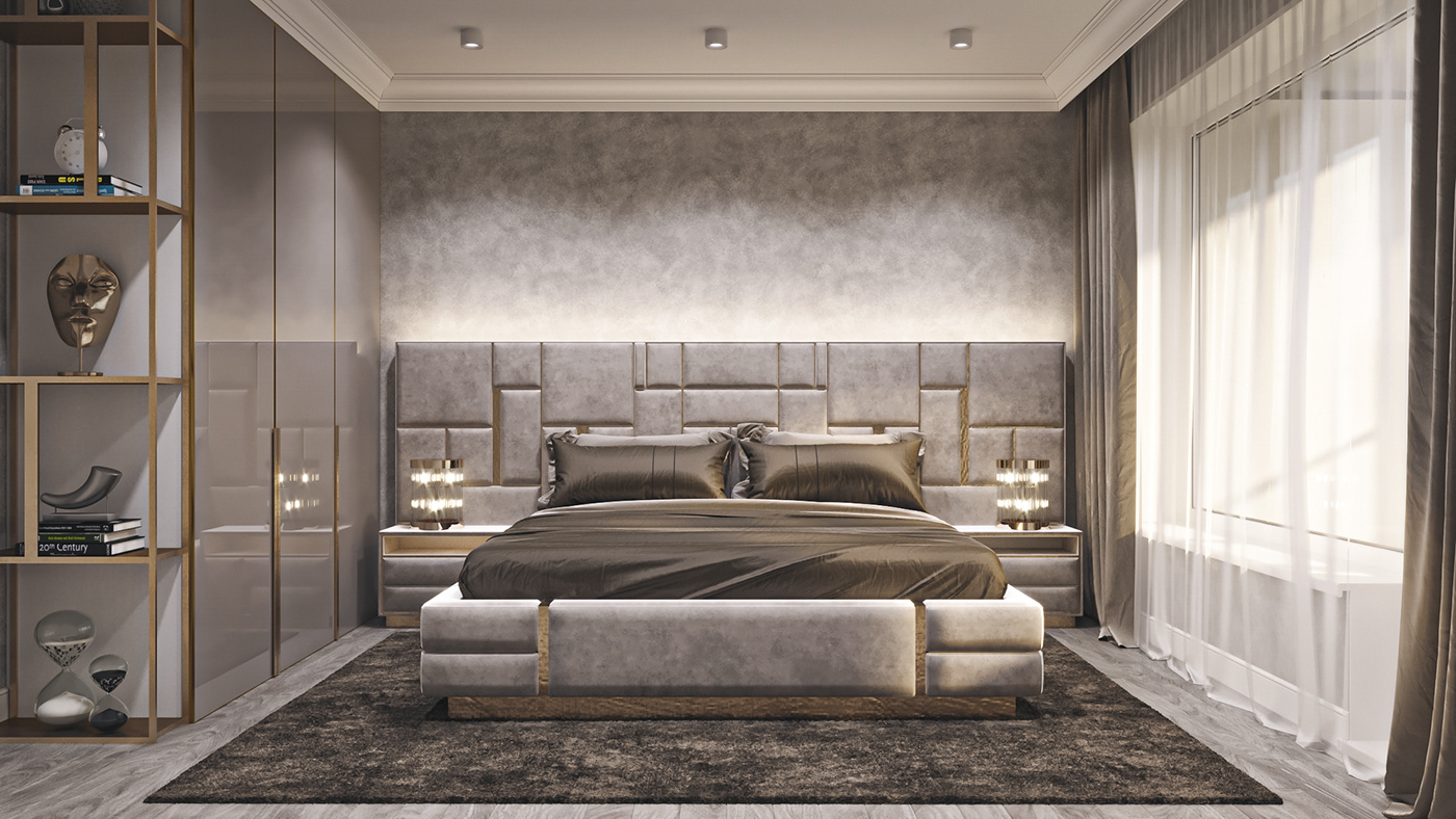 3dsmax bedroom CG CoronaRender  soft visualisation