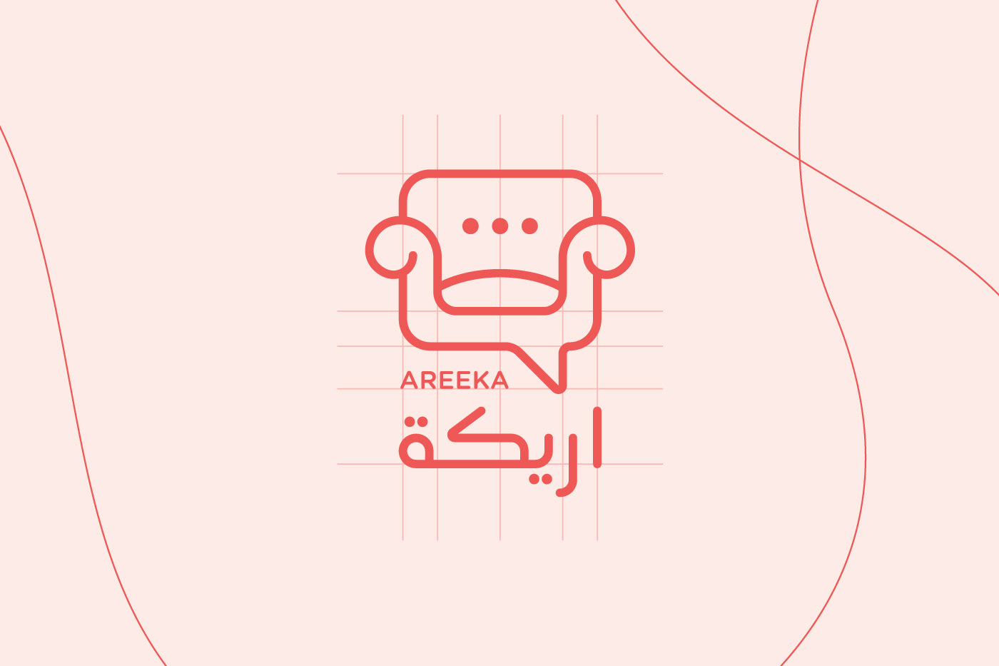 mental Health Couch therapy arabic line doodle red Areeka