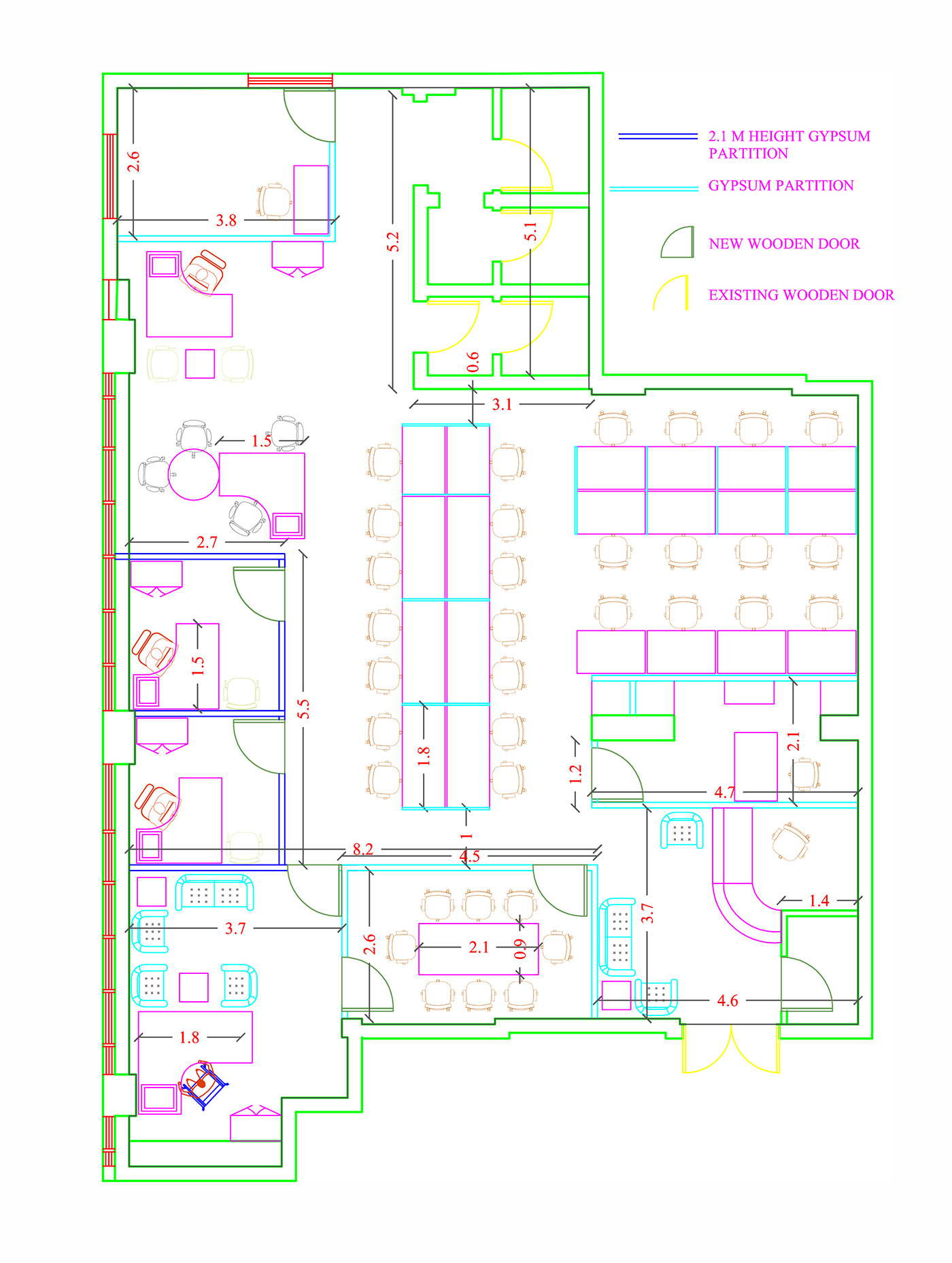 Office Plan Space Planning Office drawings layouts