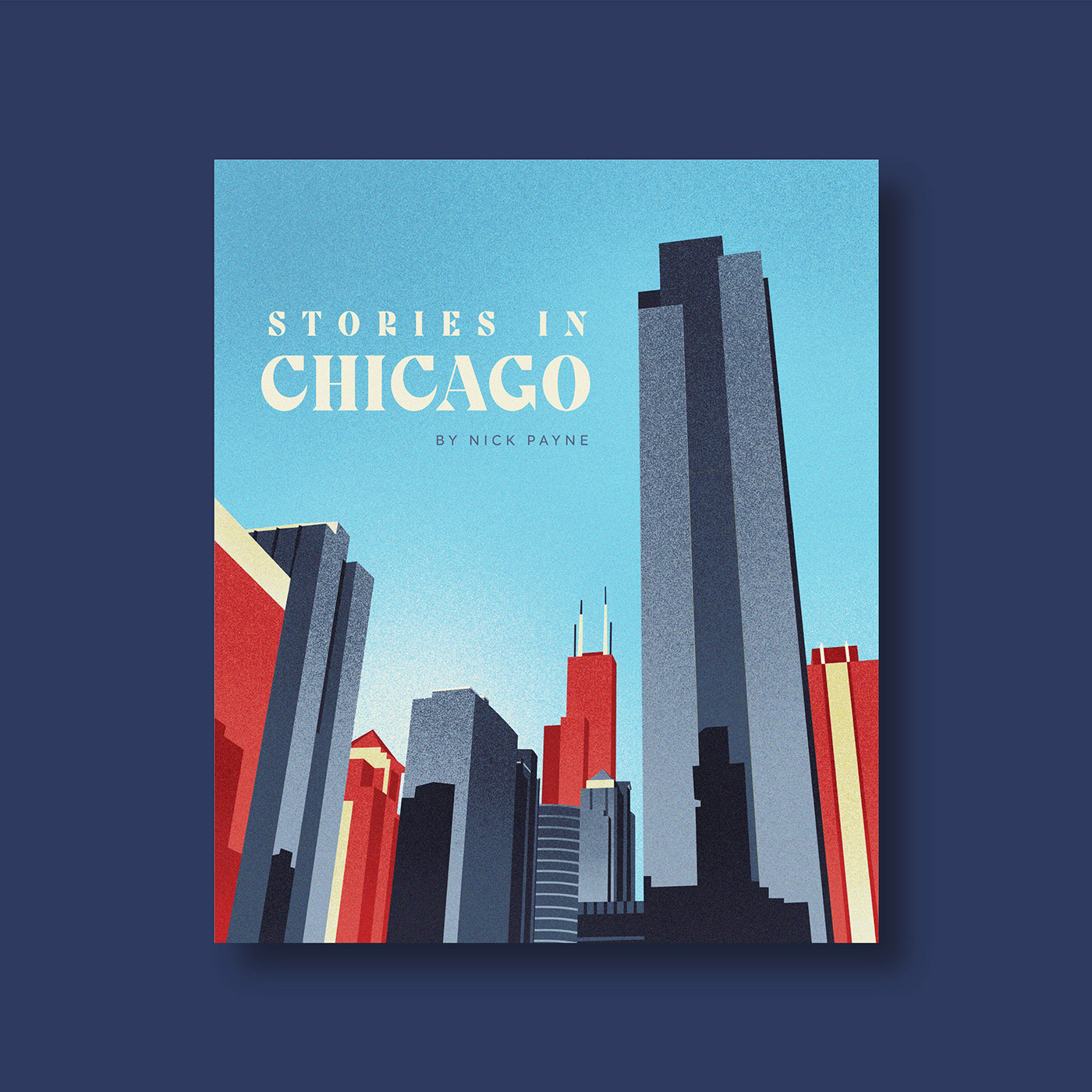 chicago city design ILLUSTRATION  modern simple vector