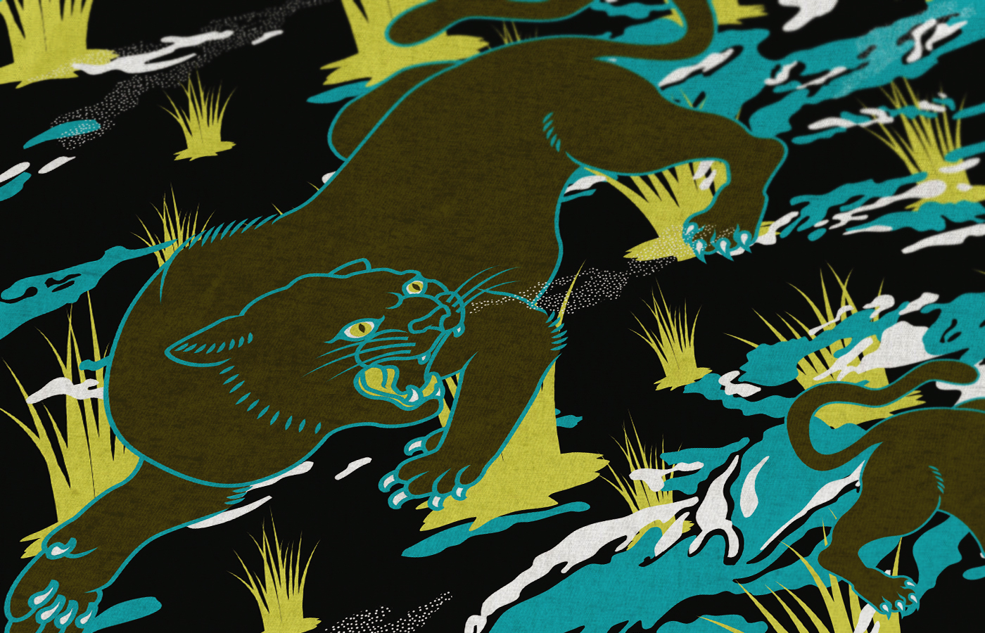 pattern wild jungle selva feline ocelot lince rad tshirt Clothing mexico