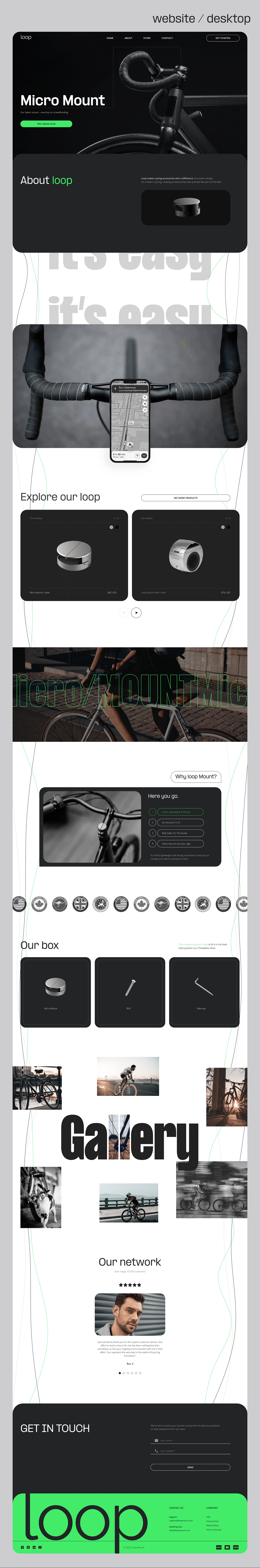 Web Design  Website Web UI/UX Figma ui design landing page Website Design user interface Bicycle