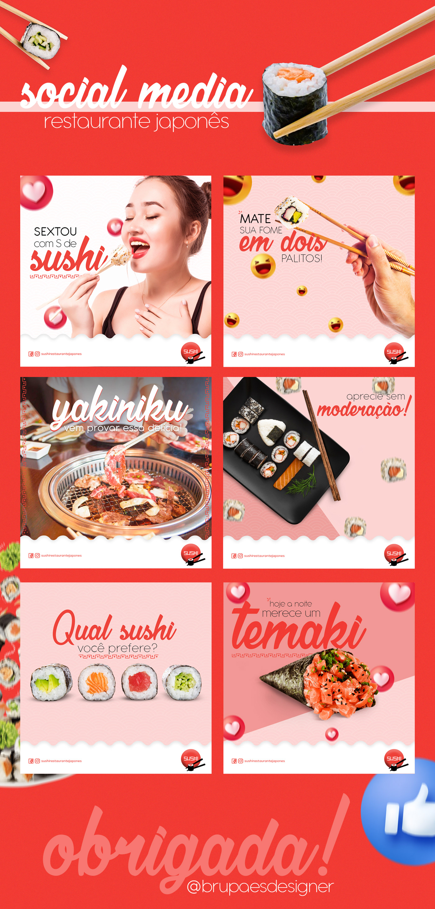 Restaurante Japones social media Sushi yakiniku japones Sashimi