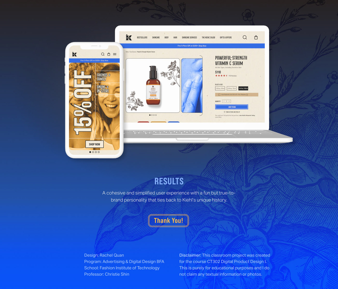 cosmetics Ecommerce kiehl's UI Website