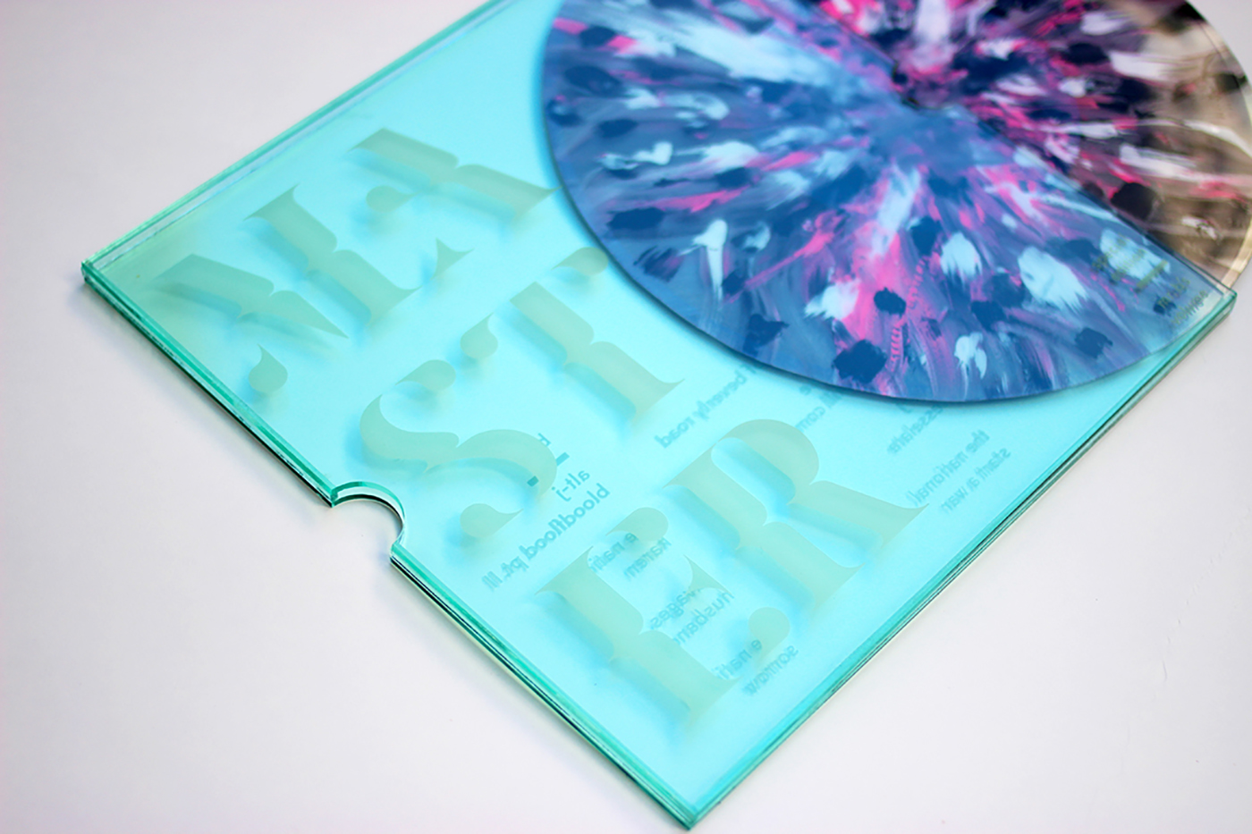 vinyl record record type design surprise handmade acrylic plexiglass laser cutting laser etch