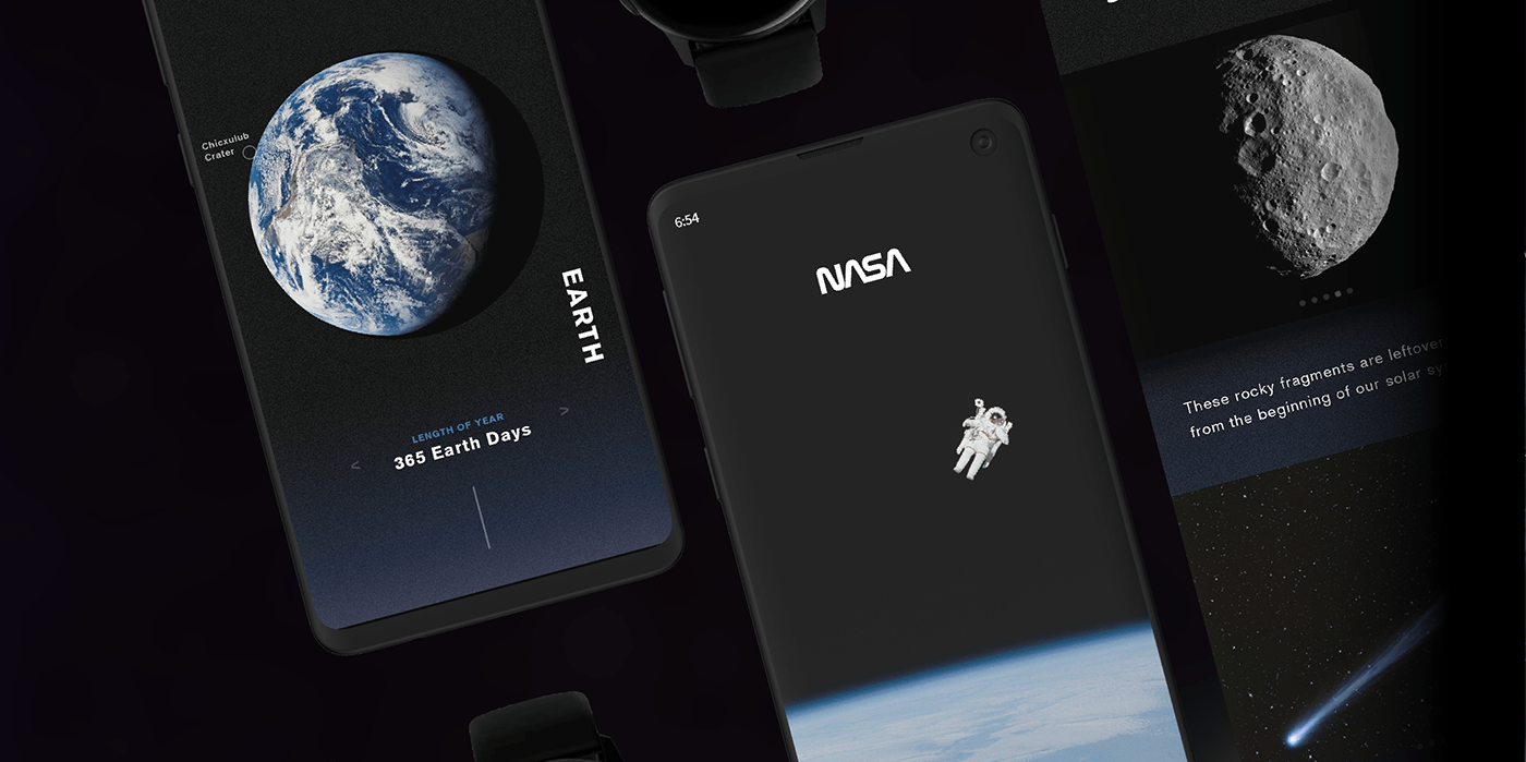 nasa Space  moon ux UI galaxy app design branding  GUI