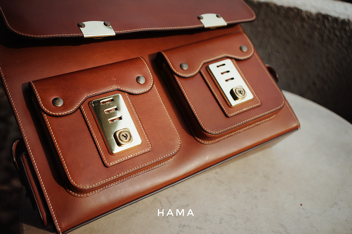 handcrafted handmade leather laptopbag briefcase artwork bag leatherwork
