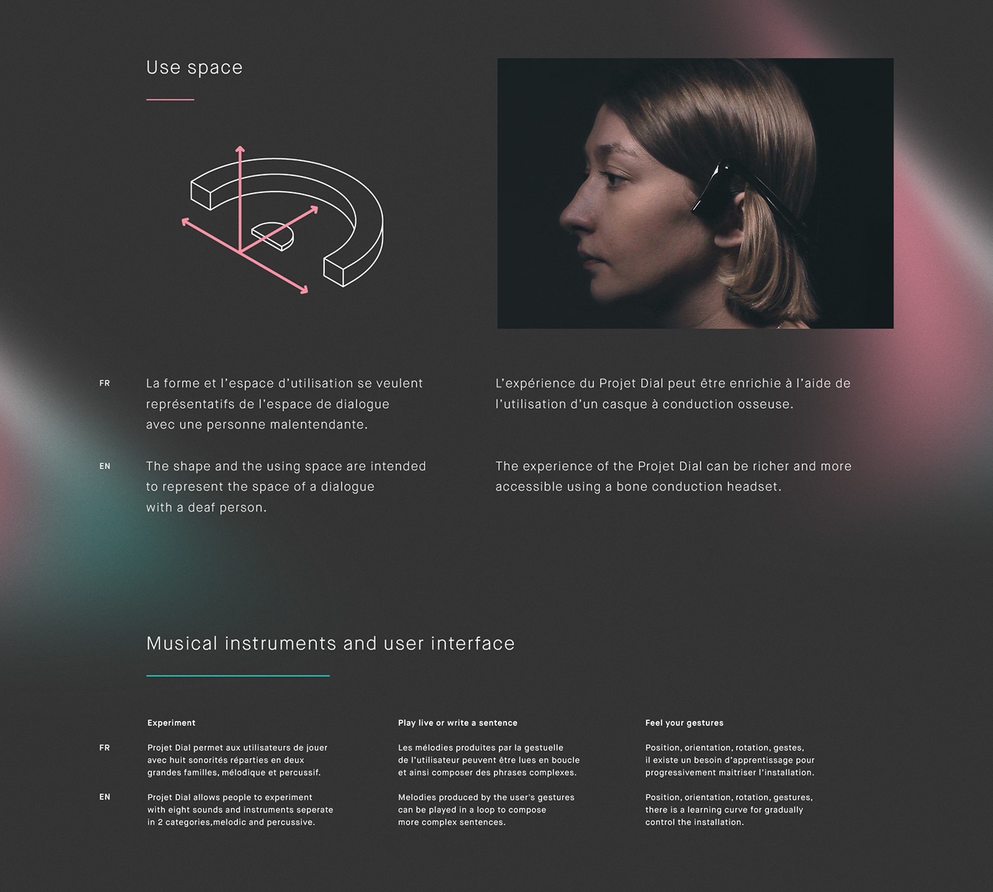 deaf interactive installation open-source light sounds UQAM
