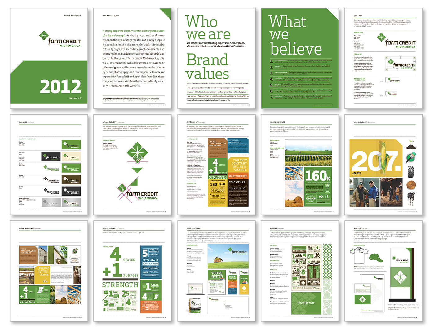 brand guidelines  identity l logo brand positioning annual report brand book brand launch campaign identity agriculture banking mid-america