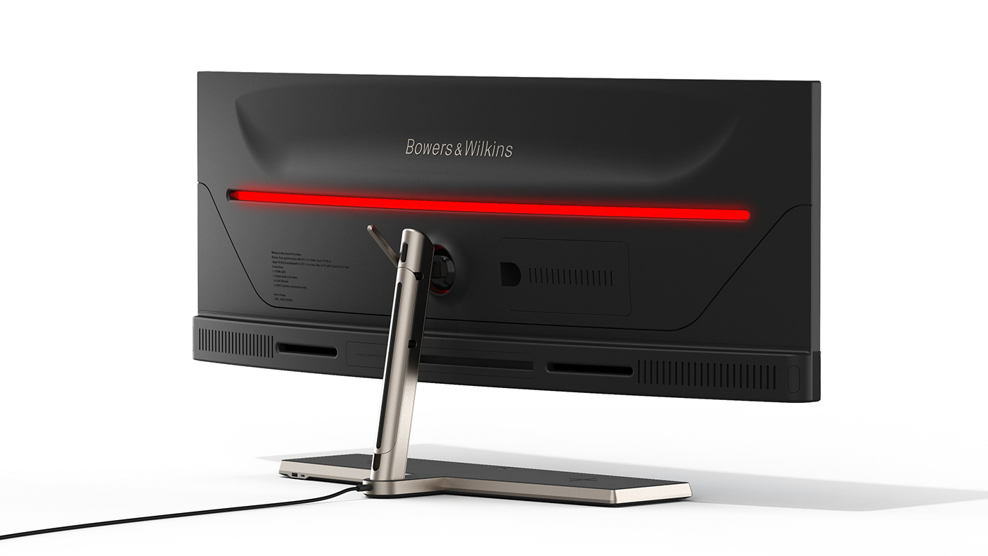 design monitor designstudio Display soundbar speaker Audio gaming monitor product design  industrial design 