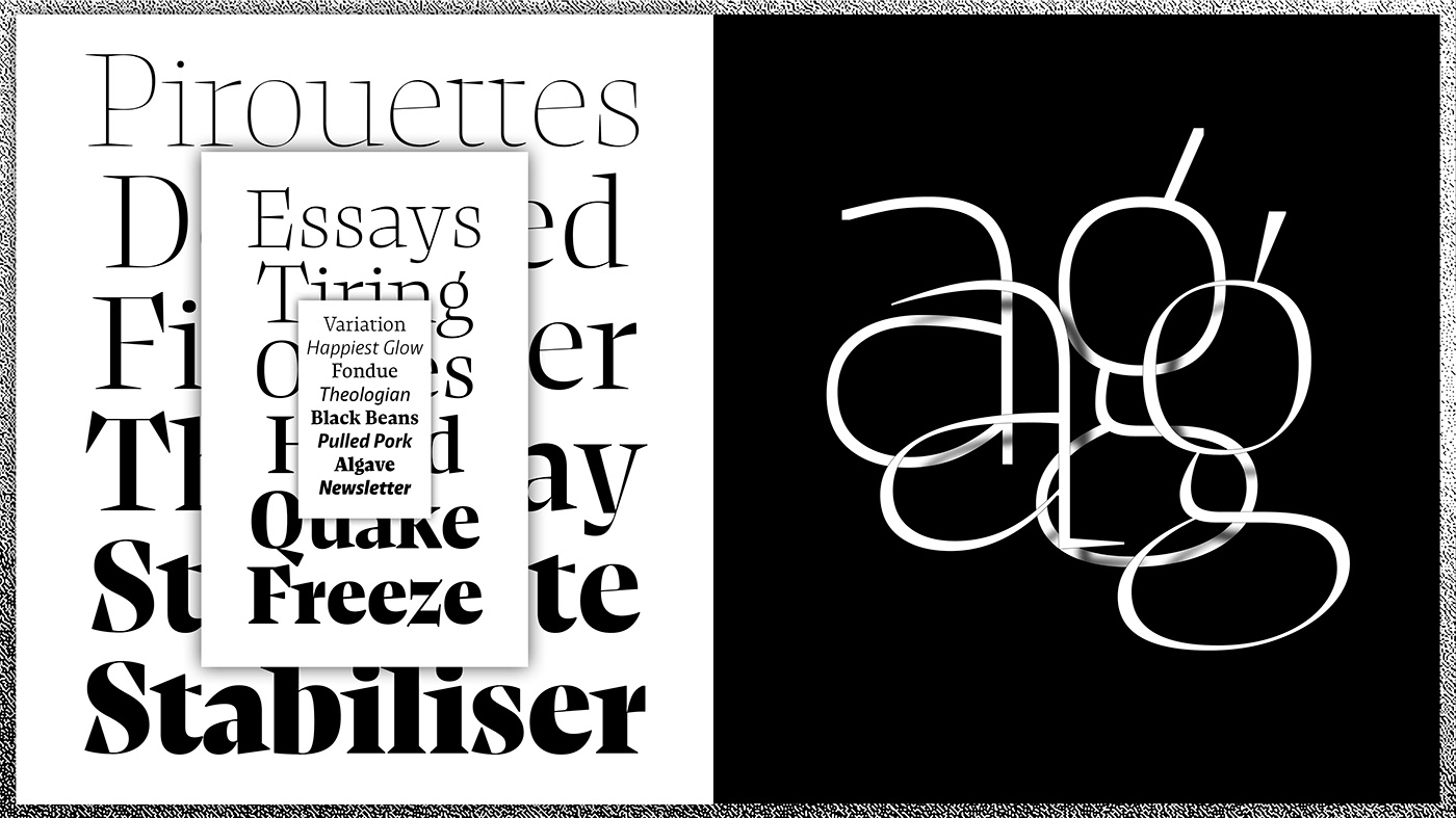 font serif Typeface editorial typography   variable black white Headline type design typeface display
