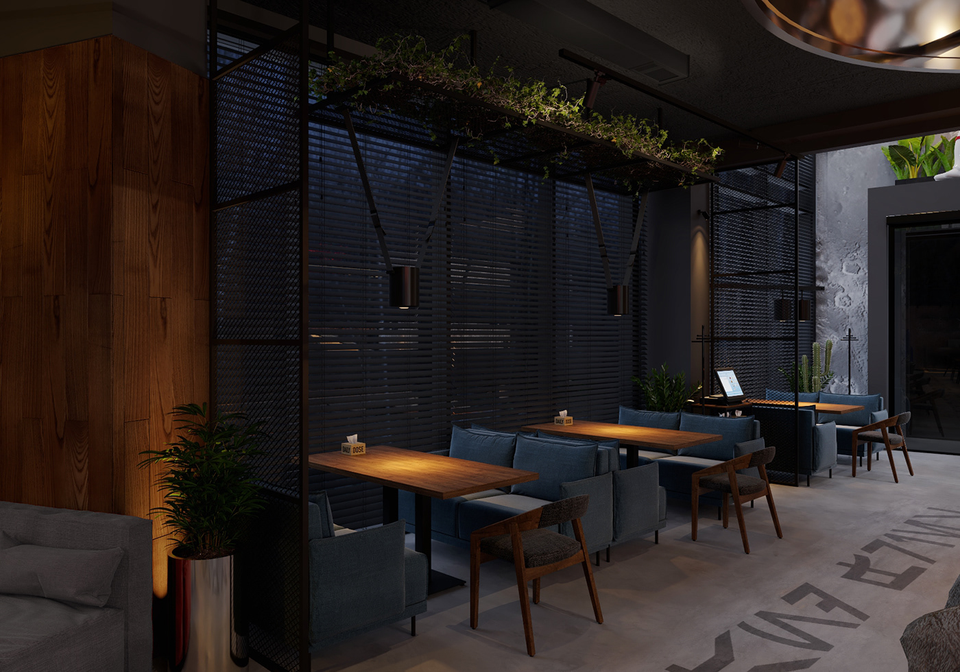 restaurant Render 3dmax architecture visualization 3ds max corona interior design  archviz Space 
