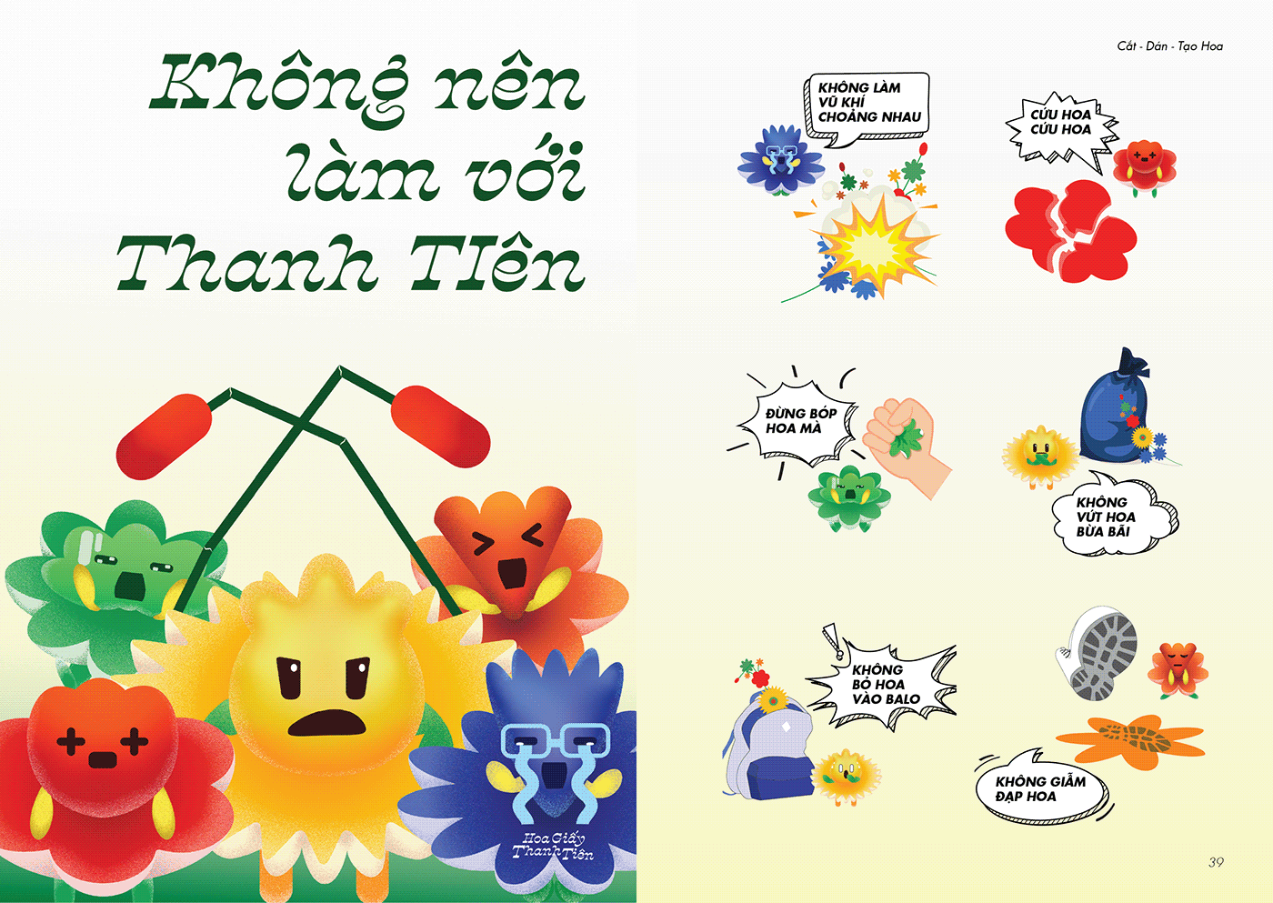 book craft DIY Flowers Guidebook Mascot traditional village vietnam