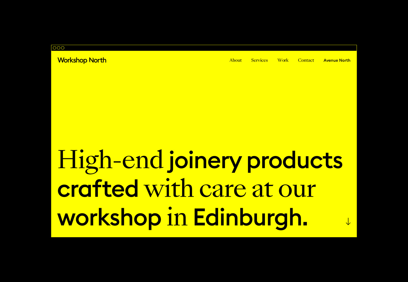 design Workshop yellow type typography   craft manufacturing product art direction  Website