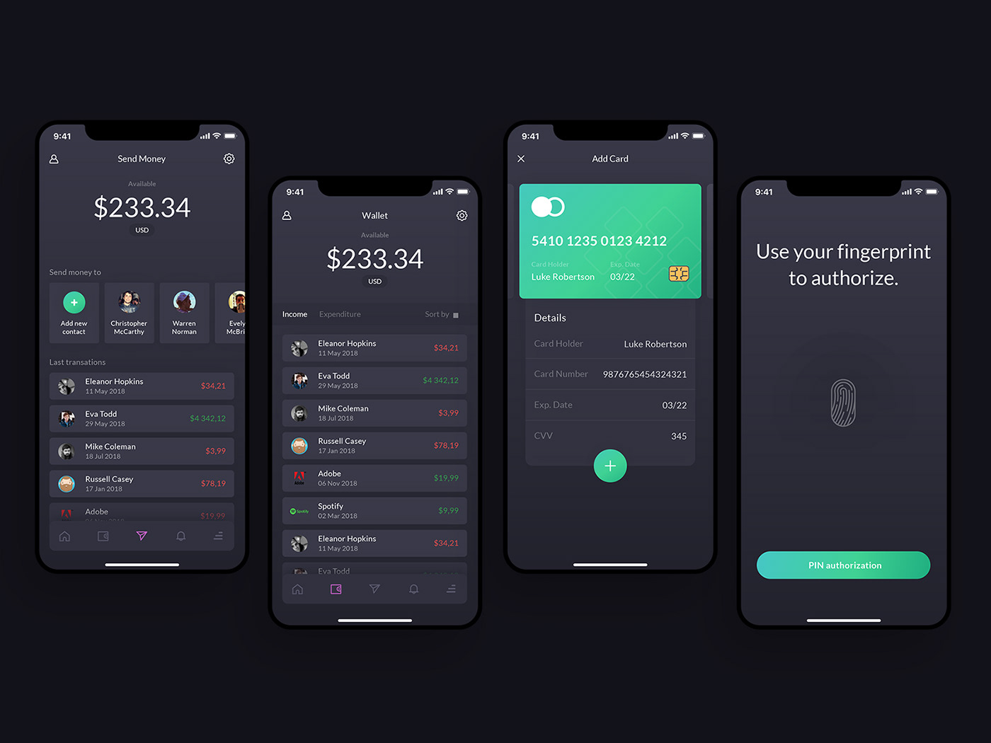 Fintech banking app crypto currency bitcoin UI UX design Mobile Application Mobile Wallet App finance app iphone ios13