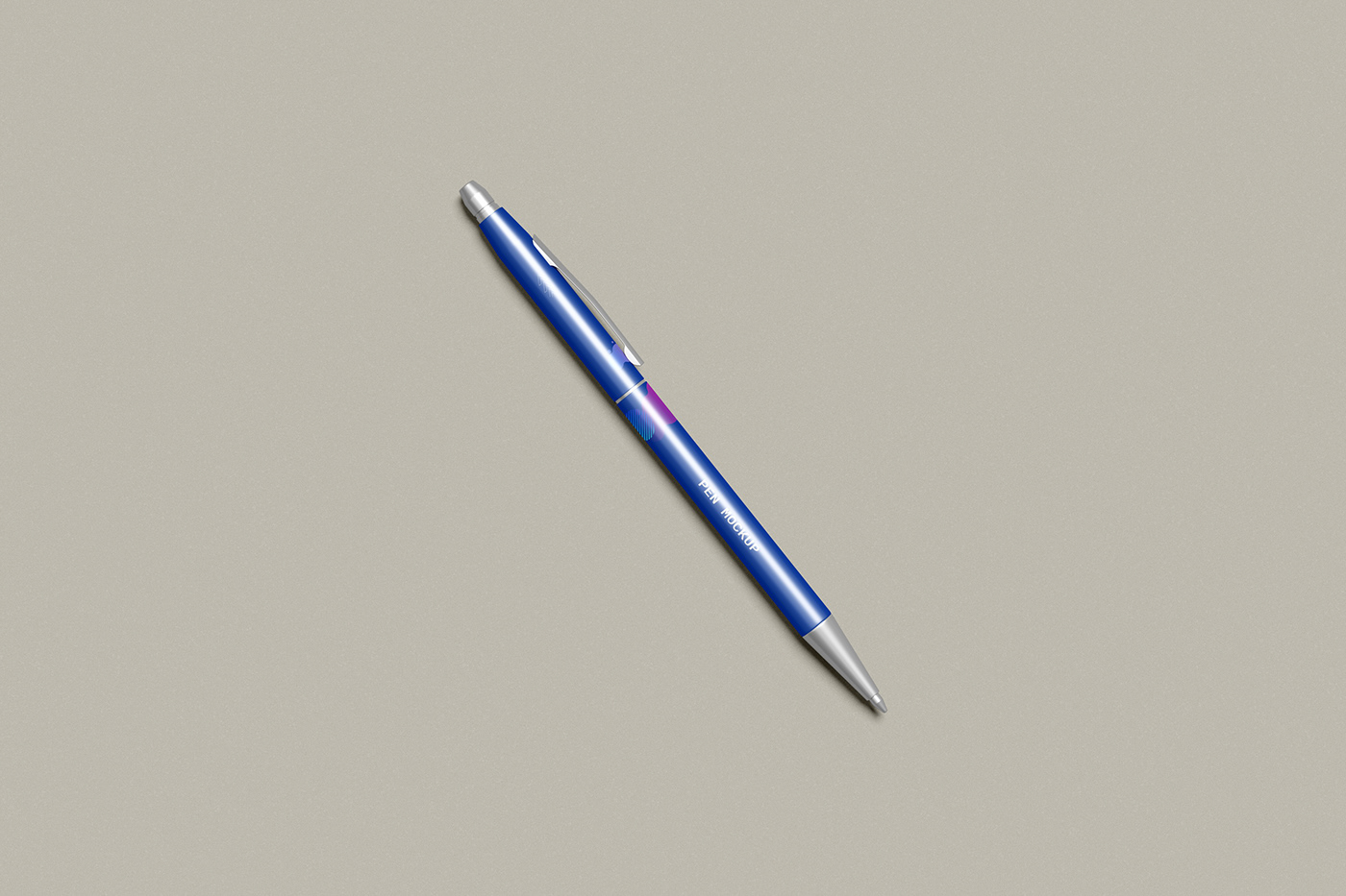 Mockup business design template ballpoint branding  Stationery company metal pen