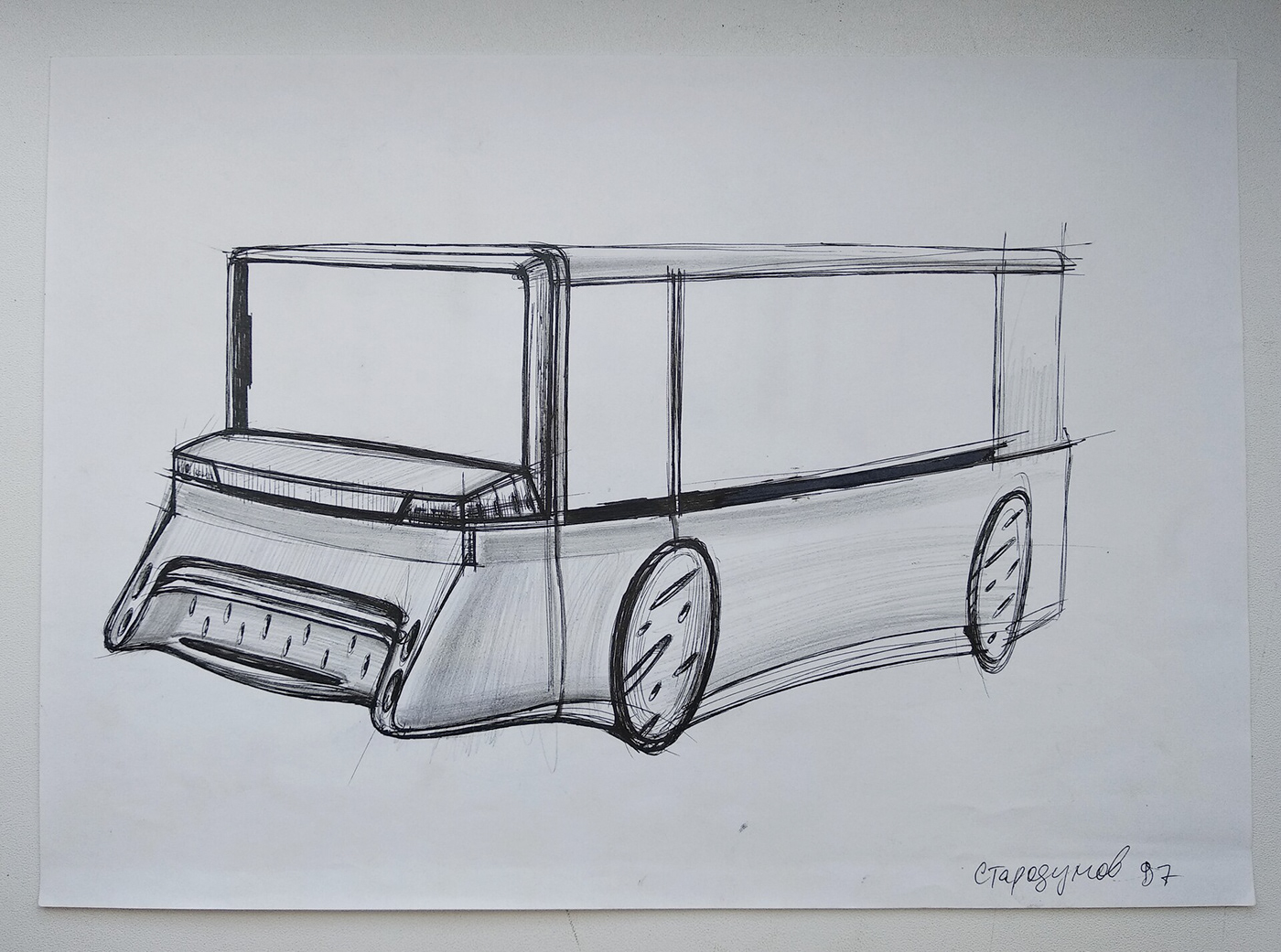 concept art Vehicle sci-fi bus 3D CGI Matte Painting Creative Retouching car key visual