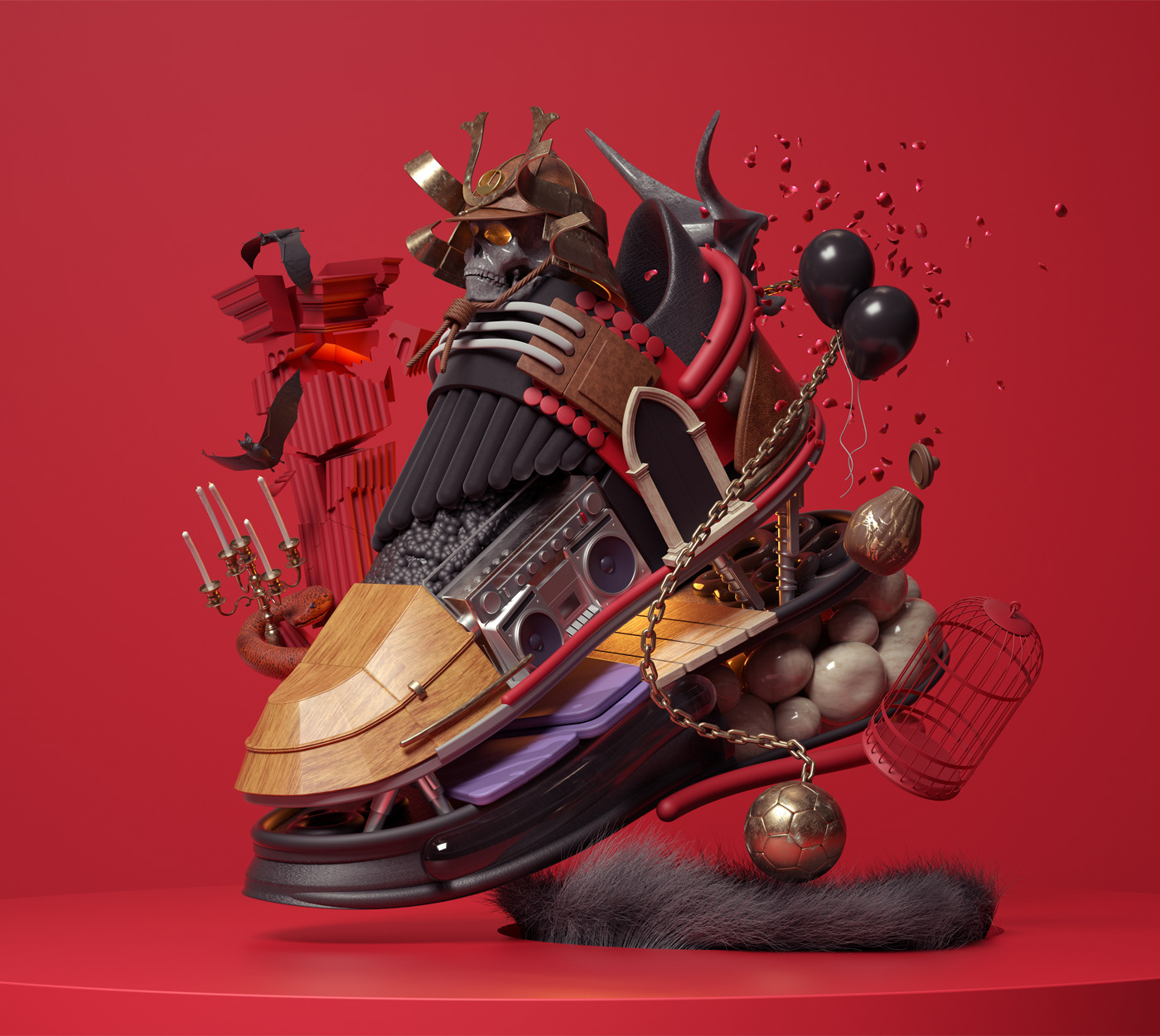 3D adobe air cinema4d design ILLUSTRATION  inspiration modern octane sneakers