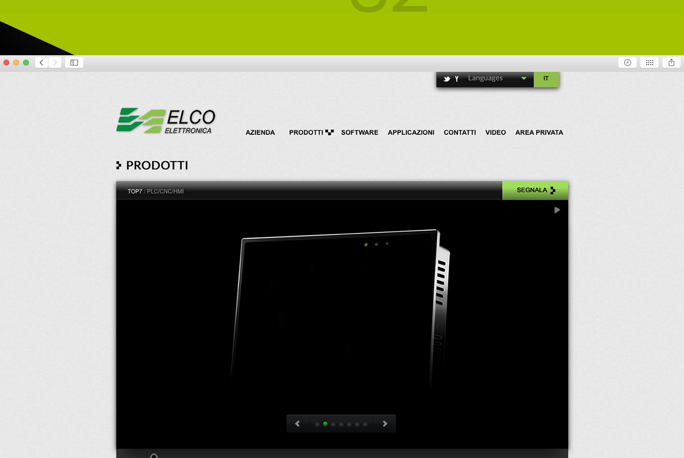 comuni website flush design elco elettronica design Website Webdesign Developing