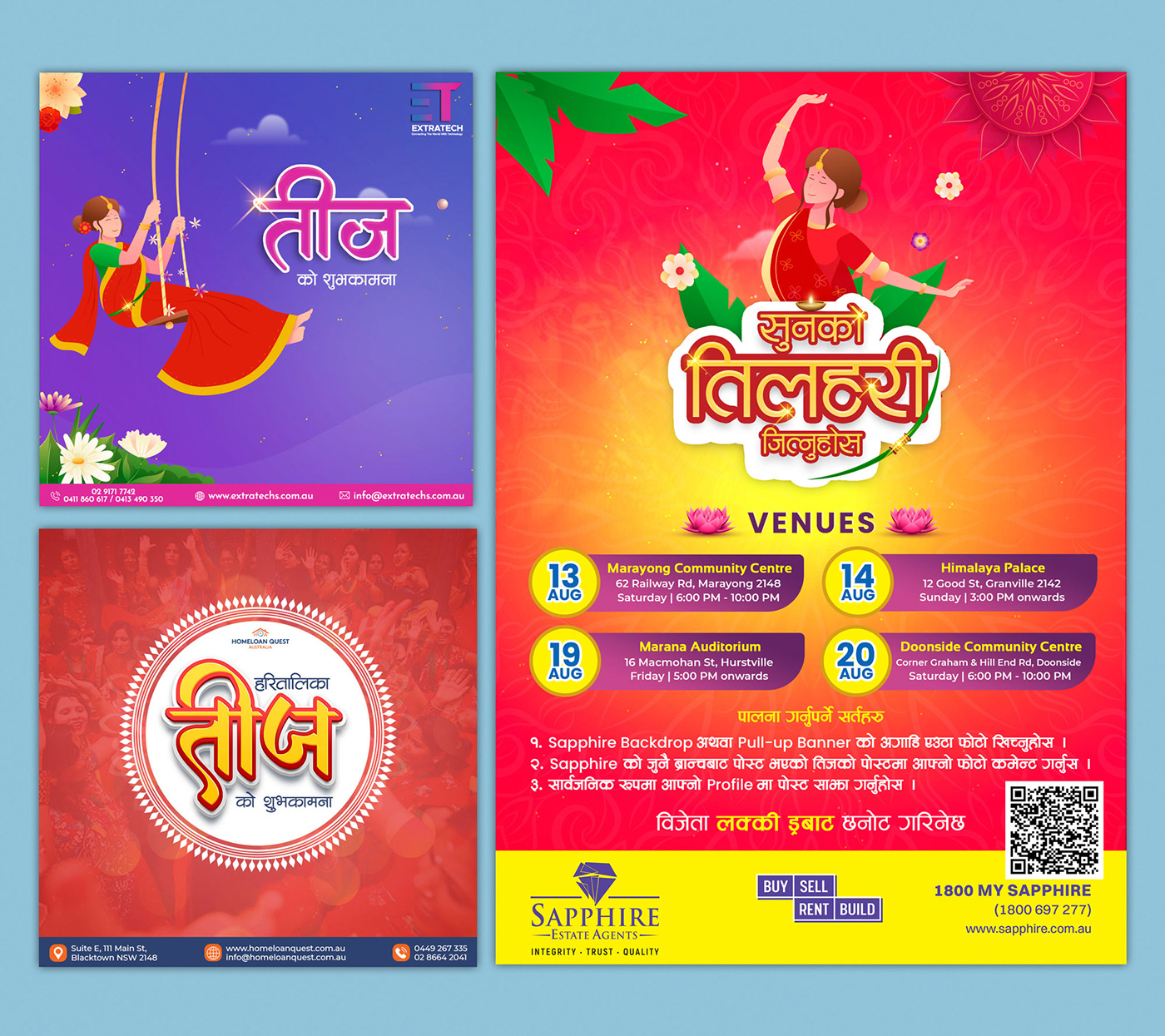 haritalika teej teej nepali festival Hindu Social media post